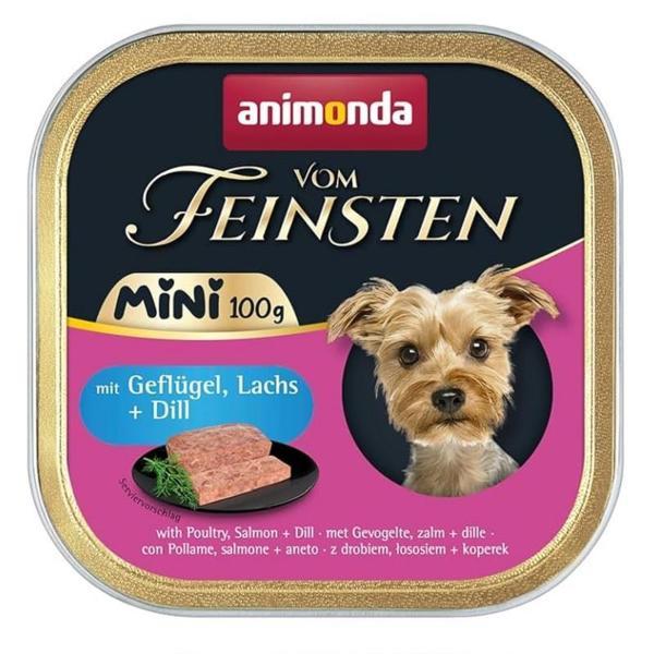 Animonda Kümes Hayvanlı ve Somonlu Mini Irk Yetişkin Köpek Konservesi 100 Gr - Image 1