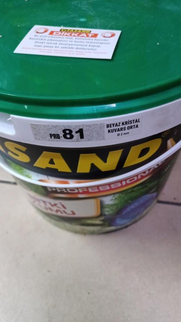 Vitasand PRO-81 Kristal Beyaz Kuvars 0,2 mm - 19kg Kova - Image 1