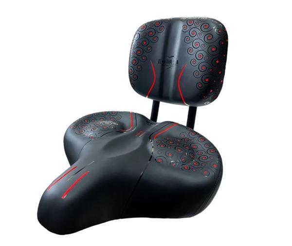 Sırt Destekli Bisiklet Sele Koltuğu Sırt Desteği ile Bisiklet Elektrikli Bisiklet Selesi Kırmızı - Image 1