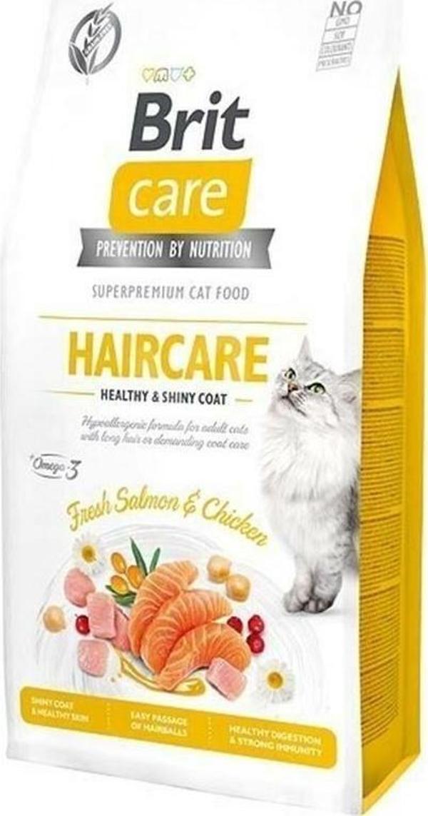 Brit Care Haircare Hypo-Allergenic Deri ve Tüy Sağlığı için Tahılsız Yetişkin Kedi Maması 7kg - Image 1