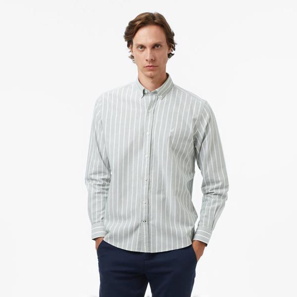 Nautica Classic Fit Erkek Çizgili Gömlek W57405T - Image 1