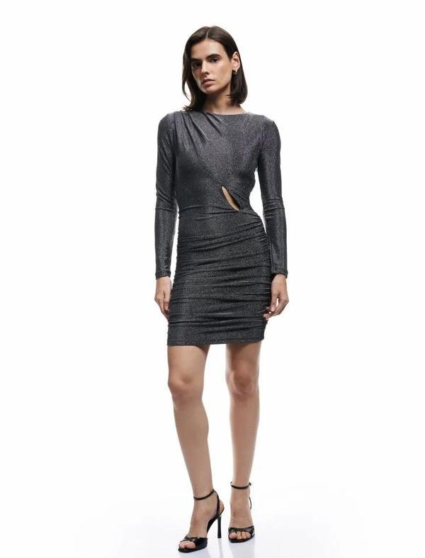 Koton Dar Kesim Drapeli Kadın Mini Abiye Elbise 6WAK80027FK - Image 1