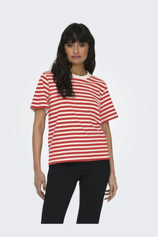 Only Onllivina Stripe Tee Jrs Noos Kadın T-shirt 15272227 - Image 1
