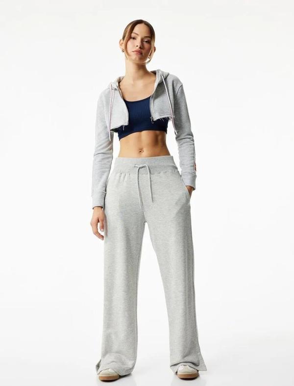 Koton Beli Lastikli Geniş Paça Kadın Eşofman Altı 6WAK40184NK - Image 1