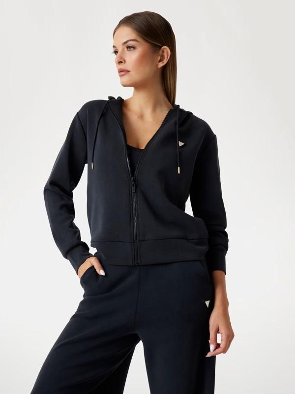 Guess Olympe Fermuarlı Kapüşonlu Kadın Sweatshirt V4YQ06KCAY2 - Image 1