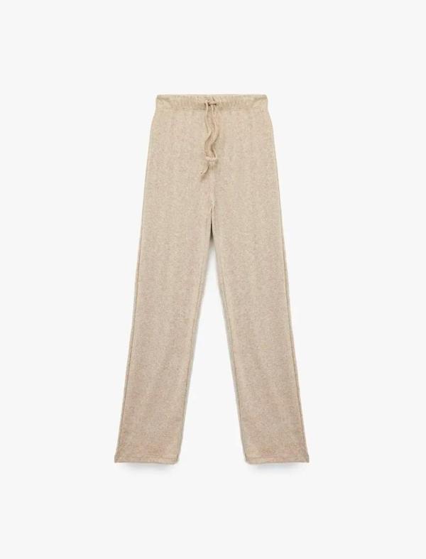 Koton Rahat Kesim Viskon Karışımlı Beli Bağlamalı Kadın Eşofman Altı 6WLK40092MK - Image 1