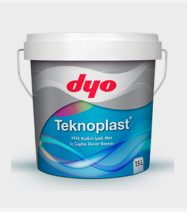 DYO 15LT TEKNOPLAST PTFE KATKILI TAM SİLİNEBİLİR İÇ CEPHE DUVAR BOYASI BEYAZ - Image 1