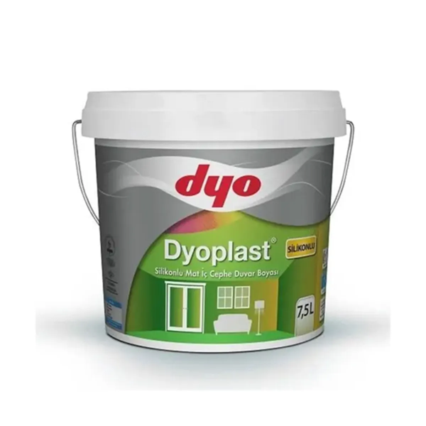 DYO 7,5LT DYOPLAST SİLİKONLU İÇ CEPHE DUVAR BOYASI BEYAZ - Image 1