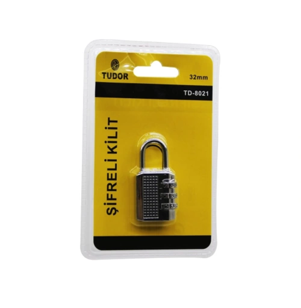 TUDOR ŞİFRELİ ASMA KİLİT 32 MM (TD-8021) - Image 1
