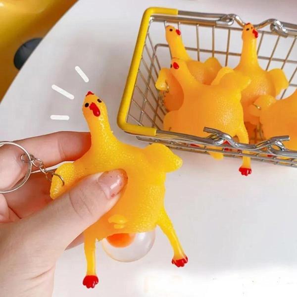 Yumurtlayan Eğlenceli Tavuk Anahtarlık - Image 1