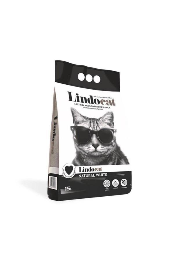 Lindo Cat Lindocat Natural Kokusuz Kalın Taneli Topaklanan Bentonit Kedi Kumu 10 Lt - Image 1