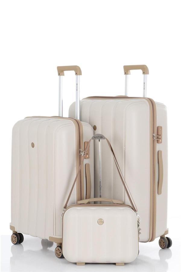 Polipropilen 3'lü Valiz Seti Büyük & Orta & Makyaj V305 - Image 1