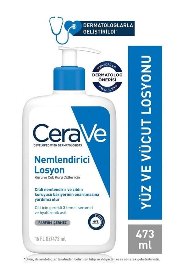 Cerave Nemlendirici Losyon Kuru Ciltler Seramid Ve Hyalüronik Asit Içerikli Yüz Vücut 473Ml - Image 1