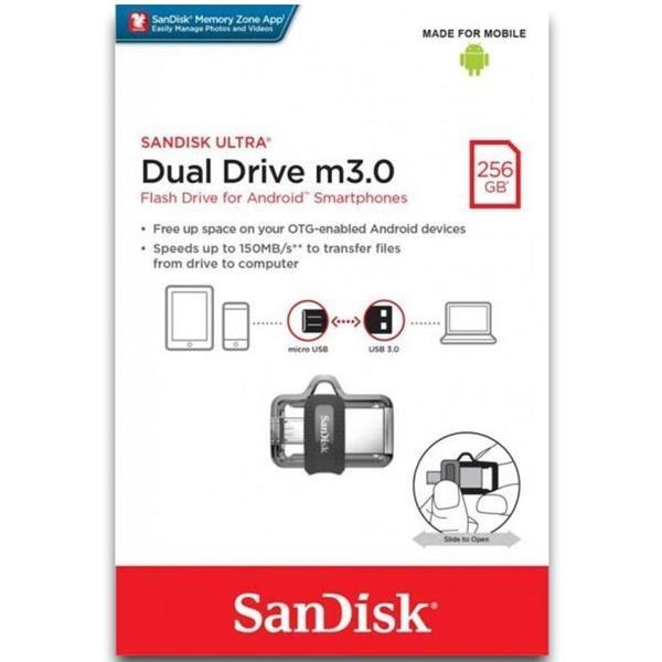 Sandisk SDDD3-256G-G46 256 GB USB Ultra Dual USB 3.2 Gen2 Flash Bellek - Image 1