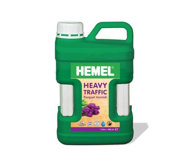 Hemel Heavy Traffic A+B Bileşen İpek Mat Dayanıklı Zemin Parke Verniği 5,5 Lt - Image 1