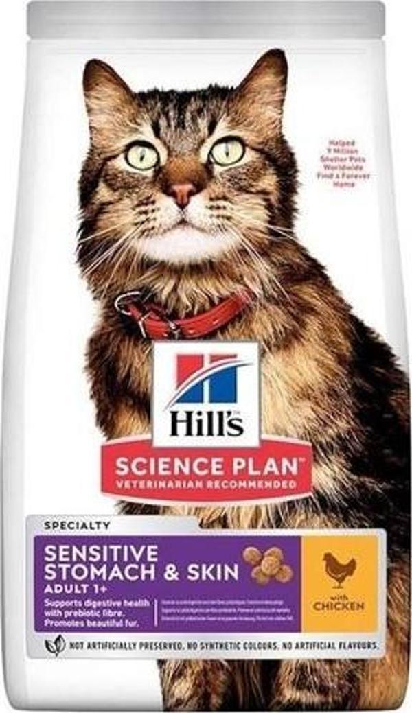 Hill's Sensitive Skin Deri Tüy ve Sindirim Hassasiyeti İçin Kedi Maması 1,5 Kg - Image 1