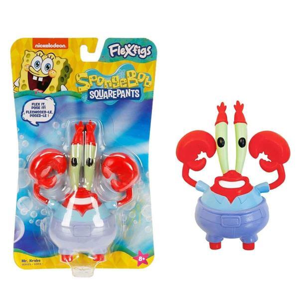 Nickelodeon Spongebob Squarepants FleXfigs Sünger Bob Mr Krabs Bay Yengeç Esnek Hareketli Figü-10 CM - Image 1