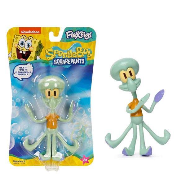 Nickelodeon Spongebob Squarepants FleXfigs Sünger Bob Squidward Tentacles Hareketli Figür - 10 CM - Image 1