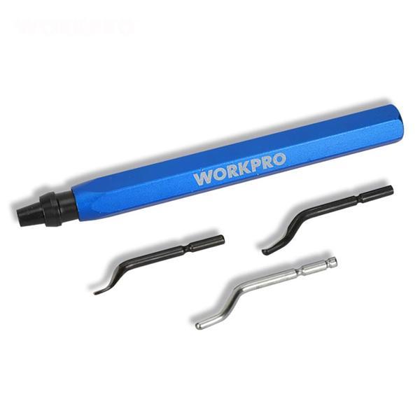 WORKPRO WP309010 Profesyonel Çapak Temizleme Kalemi + 3 Parça Bıçak - Image 1