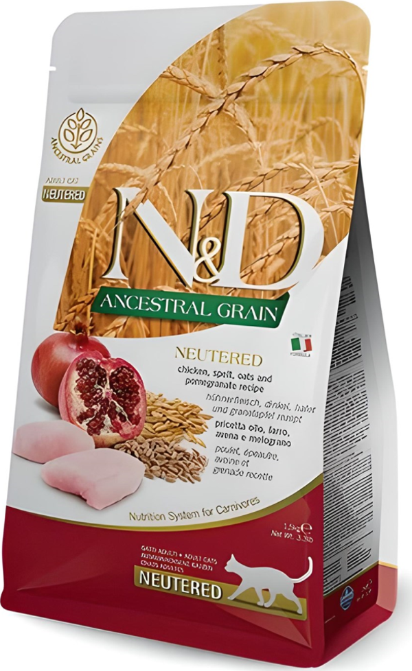 N&D Low Tavuk&Nar Kısırlaştırılmış Yetişkin Kedi Maması 1,5 Kg - KONG - Image 1