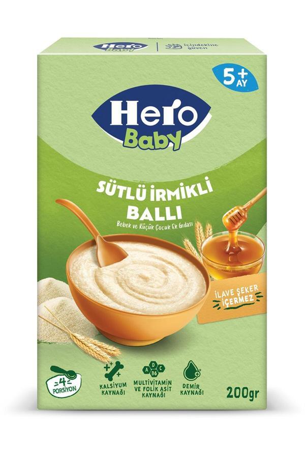 Hero Baby Sütlü İrmikli Ballı Kaşık Mama 200g - Image 1