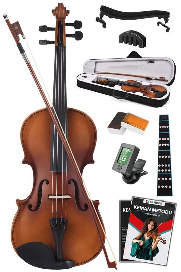 Fourtune Dante VL-200DBR 4/4 Akustik Keman Seti (Tam Boy-Koyu Kahve) - Image 1