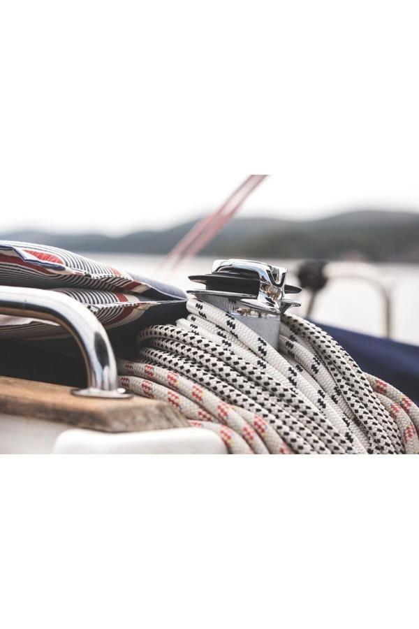 Ege Çelik Halat İskota Halat Marin Tekne Bağlama Halatı 8Mm 50 Metre - Image 1