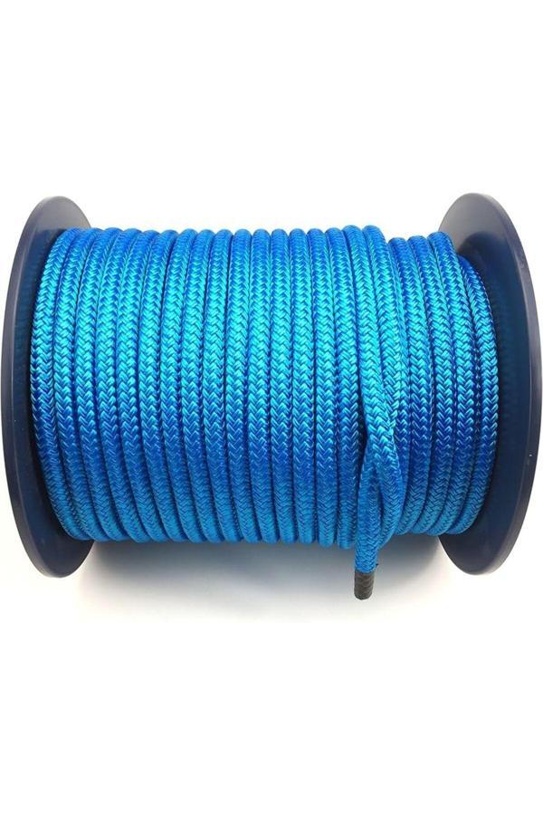 Ege Çelik Halat Mavi Renkli İskota Halat İp 12 Mm 10 Metre Yelken Mandar Halatı - Image 1