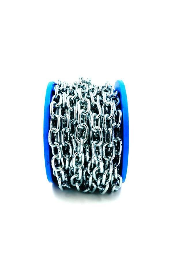 Ege Çelik Halat Galvaniz Zincir 8Mm Makaralı Düz Zincir 1 Metre - Image 1