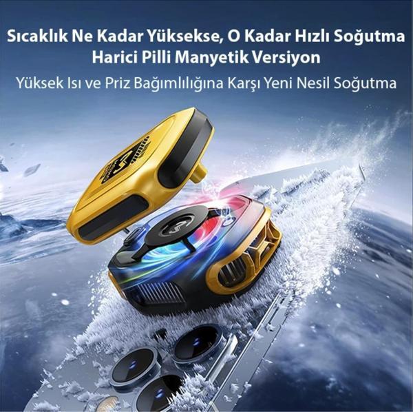 Bataryalı Yüksek soğutma Telefon soğutucu fan Oyun gaming youtuber yayıncılar Memo - Image 1