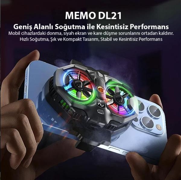 Turbo çift fanlı -2 derece telefon soğutucu oyun canlı yayın için soğutucu fan Memo DL 21 - Image 1