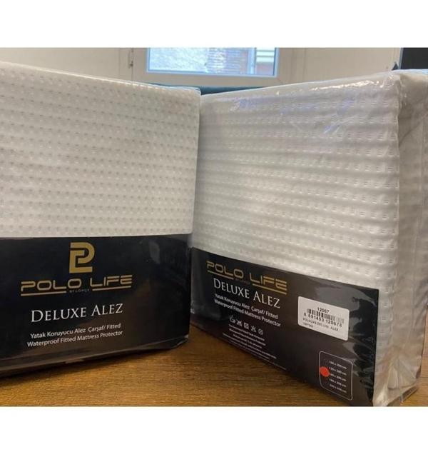 Polo Life Jakarlı Örme Kumaş Delux Full Lastikli Sıvı Geçirmez Çift Kişilik Alez (160x200) - Image 1