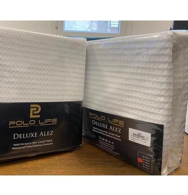 Polo Life Jakarlı Örme Kumaş Deluxe Full Lastikli Sıvı Geçirmez Tek Kişilik Alez (100x200) - Image 1