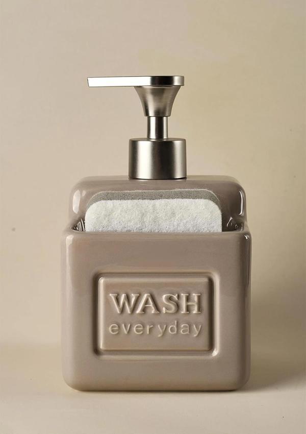 Ashton Taupe Porselen Sıvı Sabunluk 500 ml - Image 1