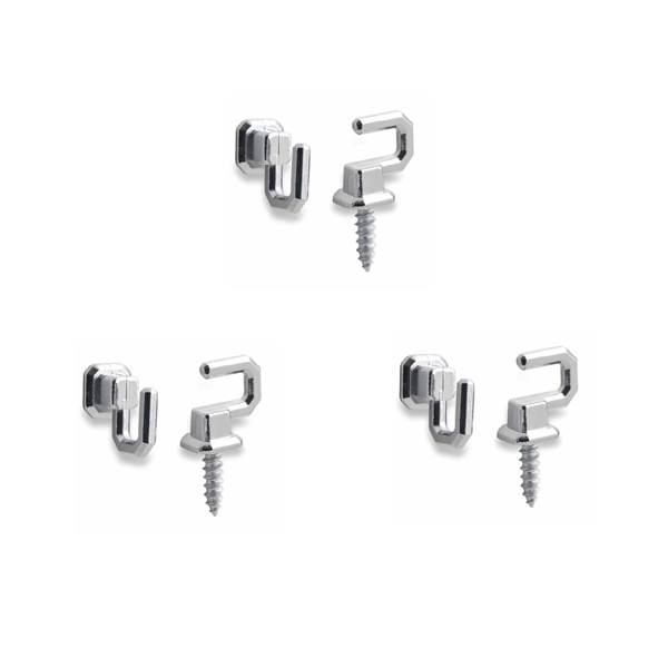 6 Adet Osena Anahtar Askısı Kanca Metal Krom Kod: 4147 - Image 1