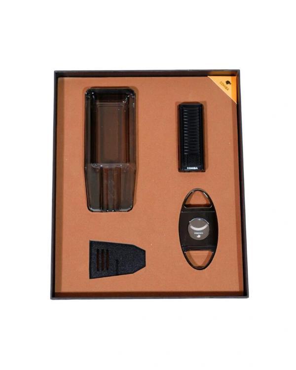 AlsepeteAvm Çakmak Kesici Küllük Sehpa Dörtlü Siyah Puro Seti CST0270 - Image 1