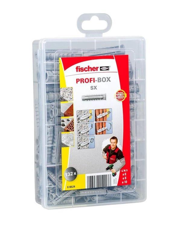 FISCHER SX 6-8-10 Plastik Dübel Seti 132 Parça - Image 1