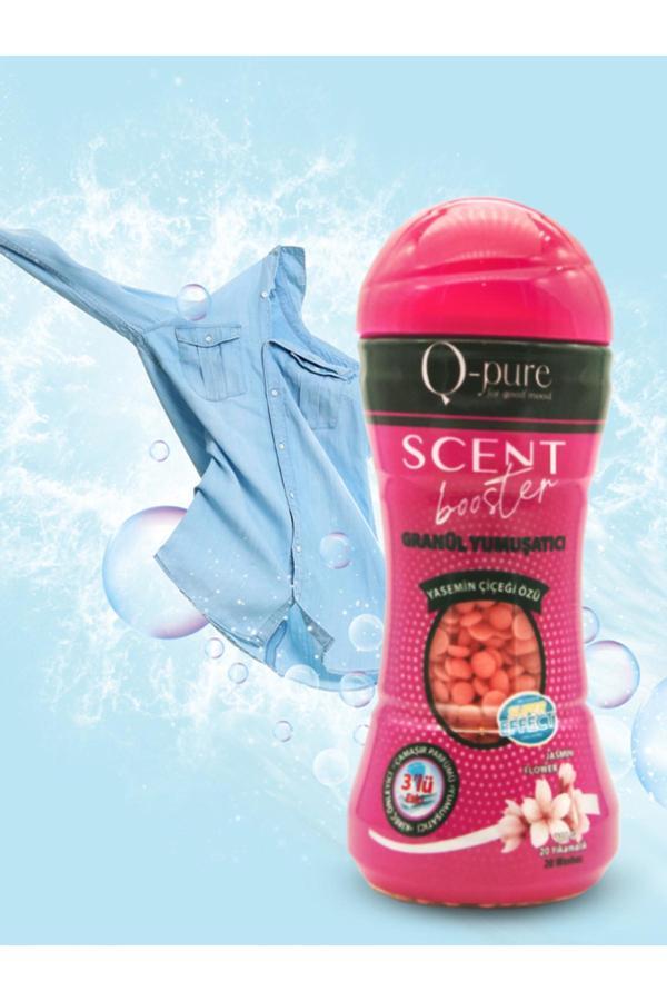 Q-Pure Organik Ve Vegan Granül Çamaşır Yumuşatıcı & Çamaşır Parfümü Yasemin Çiçeği Özü 210 Gr - Image 1