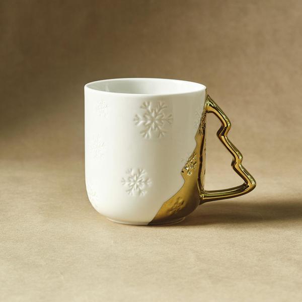 Karaca New Year Yılbaşı Golden Tree Kupa 400 ml - Image 1