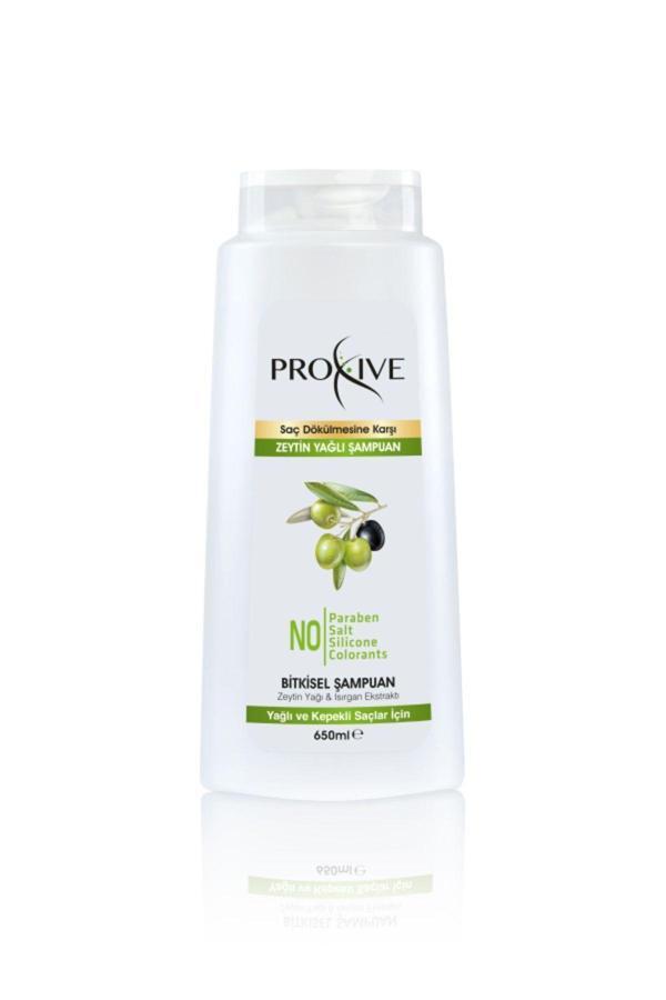 Proxive Tuzsuz Parabensiz Silikonsuz Boyasız Kepek Ve Kaşıntı Önleyici Bitkisel Zeytinyağlı Şampuan 650 Ml - Image 1