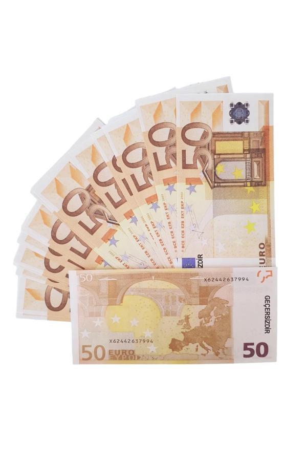 Pointtech Düğün Parası 100 Adet Şaka Oyun Parası 50 Euro - Image 1