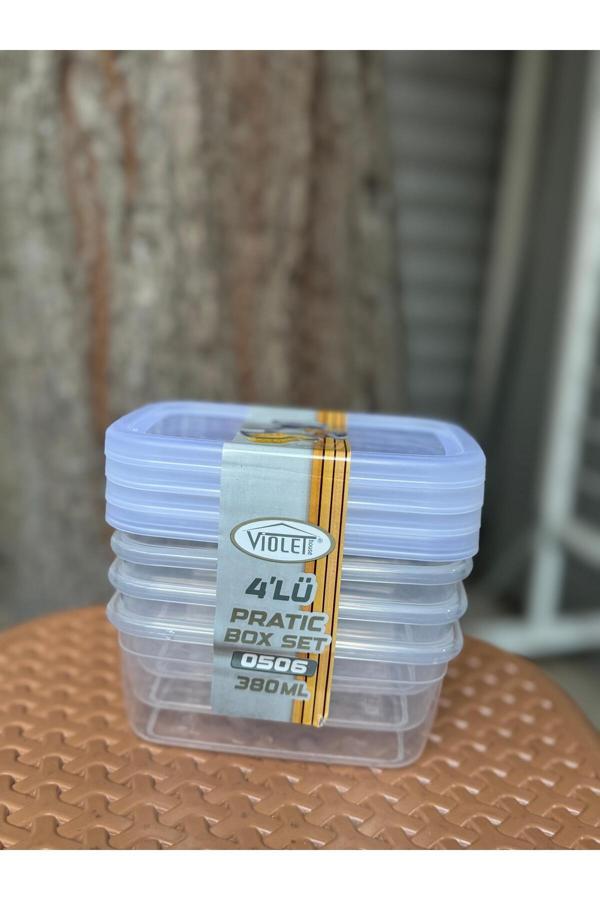 Pointtech 0506 Derin Dondurucu Ve Buzdolabı Saklama Kabı 4' Lü Set 380 Ml (Gıda Temasına Uygun) - Image 1