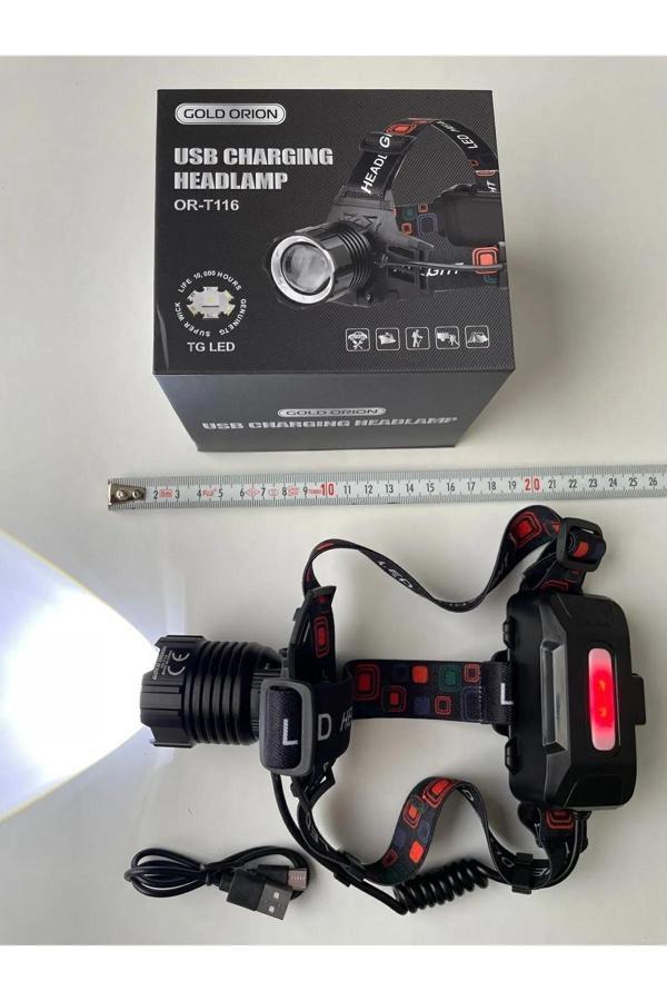 Pointtech Q-Max Şarjlı Led Mercek Kafa Lambası 30 Watt Kamp Kafa Feneri Ps-667 - Image 1