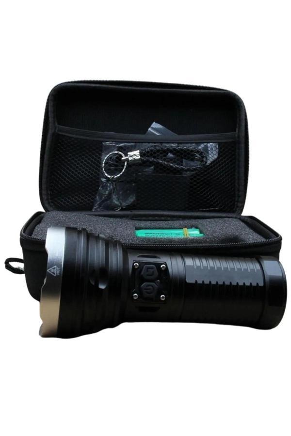 Pointtech Pd-9900 Avcı Feneri Su Geçirmez Şarjlı Profesyonel Avcı El Feneri 3200 Lümen. - Image 1