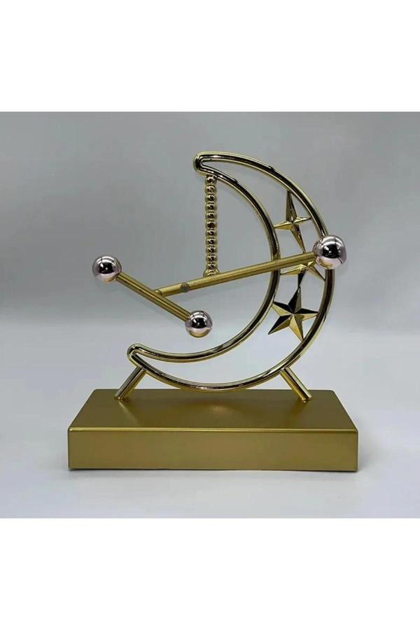 Pointtech Altın Ay Sürekli Hareket Eden Sarkaç Orbital Denge Topu - Image 1