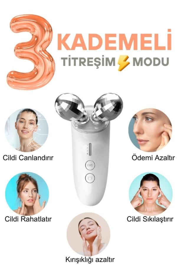 Techno 8Q Yüz Ve Boyun Kırşıklık Giderici 3 Modlu Titreşimli Ems Masaj Aleti(Gıdık, Sarkma, Kırışıklık) - Image 1