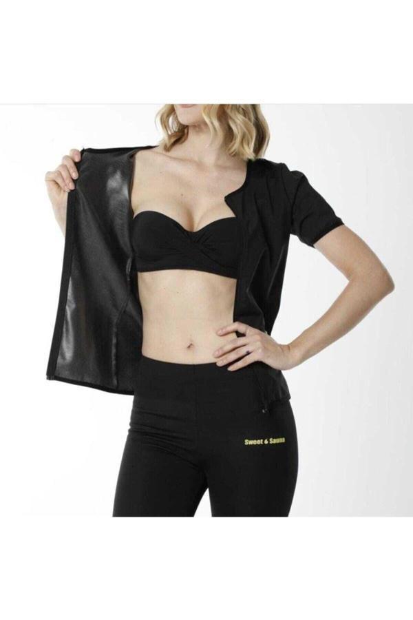 Techno 8Q Kadın Siyah Termal Spor Kıyafeti Fermuarlı Üst ( Tek Parca Fermuarlı Üst) - Image 1