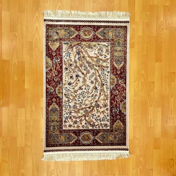Hayat Ağacı Desenli 400 X 600 CM İpek Halı Bordo  - Image 1