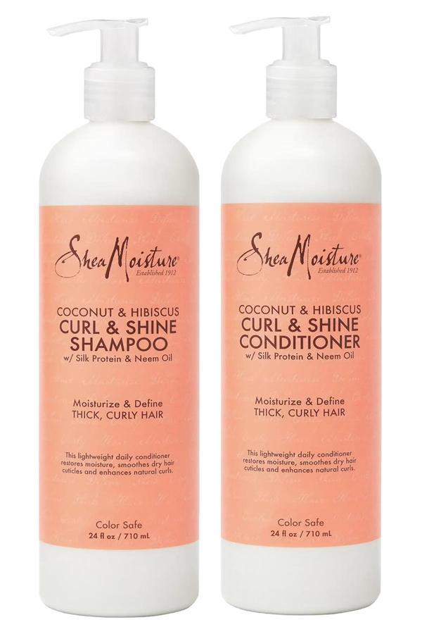 Shea Moisture Coconut & Hibiscus Şampuan ve Saç Kremi Set 2x710ML - Image 1