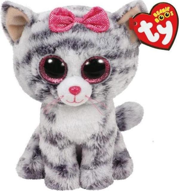 TY Kiki - Grey Cat Reg 15 cm - Image 1